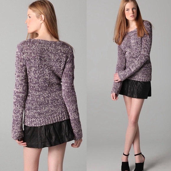 Theory Sweaters - [Theory] Honorata Paint Marled Cotton Sweater